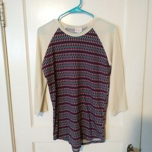 LuLaRoe women's small mid sleeve tee shirt